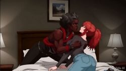 ai_generated aizawa_akemi ambessa_medarda animated arcane ass bed big_ass big_booty big_breasts big_butt female_only interracial jabbaman58 jiggle jiggling_ass kissing kneeling league_of_legends lesbian_domination lesbian_kiss red_hair spanked_ass spanked_butt spanking spanking_ass spanking_butt tomo-chan_wa_onna_no_ko woman_only yuri