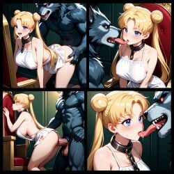 ai_generated human kissing monster pixai sailor_moon sex silverknight395 tagme usagi_tsukino werewolf