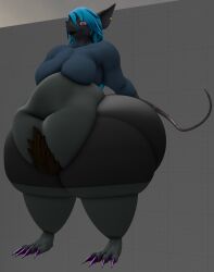 1girls 3d 3d_(artwork) 3d_background 3d_model 3d_render animal_ears anthro anthro_female anthro_focus anthro_only bbw big_breasts black_fur blue_hair blue_hair_female breasts fat fat_anthro fat_belly fat_female female female_focus female_only furry furry_female furry_only fursona glasses huge_breasts kingofthekabuto maddie_rattie murine no_humans obese obese_anthro obese_female oc original original_character overweight overweight_anthro overweight_female pink_eyes queenofthekabuto rat rat_ears rat_girl rodent solo thick_thighs trans_woman trans_woman_(lore) transfem wide_hips