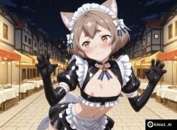 1girls ai_generated boy claws exposed_nipples felix_argyle femboy flat_belly flat_chest head_tilt kikia1 latex latex_clothing latex_gloves latex_maid maid_outfit maid_uniform otoko_no_ko posing re:zero_kara_hajimeru_isekai_seikatsu sexy sexy_pose short_hair skinny skinny_male slender_legs slender_waist upper_body yaoi