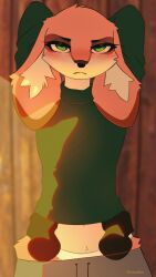 2d 2d_animation ambiguous_gender animated anthro big_ears bottomwear breast_grab breasts clothed clothing clothing_lift deer disembodied_hand duo female female/ambiguous female_focus freeedon frown green_eyes hand_on_breast hands_behind_head hi_res inner_ear_fluff long_ears mammal midriff nipples panties pants ri_(freeedon) solo_focus sweater sweater_lift sweatpants topwear tuft turtleneck underwear