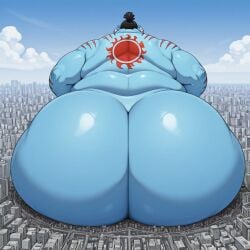 ai_generated ass bara civitai fat fat_ass fat_butt fat_male fishmen_(one_piece) jinbe macro male one_piece overweight overweight_male yaoi