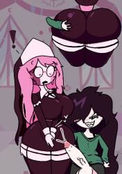 1girl1futa 1girls ass big_ass big_breasts big_penis bubble_butt dark_hair ellie_(ilterpng) female flat_chest friday_night_funkin friday_night_funkin_mod futanari groping groping_ass habit hand_on_butt heart-shaped_pupils huge_ass huge_breasts huge_cock ilterpng intersex leaking leaking_precum midfight_masses nun nun_outfit pale_skin penis pink_hair precum sarvente sarvente_(dokki.doodlez) sarvente_(friday_night_funkin) sharp_teeth shocked shocked_expression silly simple_background simple_coloring simple_shading smiling smug smug_face smug_grin suprised sweat sweatdrop thick_ass thick_thighs thin_waist wide_hips