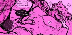 anal anal_sex dabi dialogue digital_media_(artwork) diphallia diphallism drool drooling gecko grabbing_face hemipenes holding_face holding_leg legs_up lizard lube lube_on_dildo male male/male male_only multi_genitalia multi_penis muscular my_hero_academia no_face penetration penis scalie schpeenor shuichi_iguchi spinner_(my_hero_academia) strap-on text thick_thighs touya_todoroki transmasc yaoi