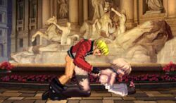 1boy 1girls after_sex ahe_gao alternate_breast_size animated art_of_fighting belt bent_over big_breasts blonde_hair breasts clenched_teeth cum doggy_style exhausted fatal_fury flower fucked_silly garou:_mark_of_the_wolves gloves king_(snk) king_of_fighters lactation large_breasts m.u.g.e.n milk mugenspriteslover open_mouth pants_down pixel_art red_jacket rock_howard saliva sex short_hair snk sprite straight tired tongue tongue_out torn_clothes white_female white_male