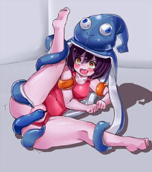 1girls animal_hat justeeeeth league_of_legends lulu_the_fae_sorceress penetration pool_party_lulu pool_party_series purple_skin pussy riot_games sex squid_hat swimsuit swimsuit_aside swimsuit_pull tentacle vaginal_penetration yellow_eyes yordle