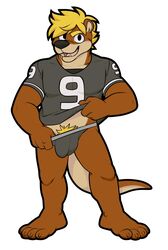 barefoot bulge clothing fur furry furry_only male male_only mammal mustelid otter pubes pubic_hair simple_background solo teasing underwear undressing vasuki white_background