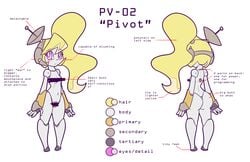 android blonde_hair blush censored cyborg model_sheet nude pink_eyes pivot pivot_(zedrin) pv-02_pivot robot satellite_antenna standing zedrin