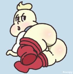 ass ass_bigger_than_head ass_focus ass_visible_through_thighs balls bananapop blush butt_focus cartoon_network gay gay_male homosexual onion_(steven_universe) pants pants_down steven_universe young younger_male