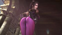 3d animated ass black_hair bodysuit dat_ass female namco noname55 ponytail solo soul_calibur source_filmmaker standing taki tied_hair