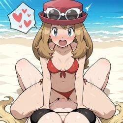 1futa 1girl1futa 1girls ai_generated beach big_breasts bikini blush cowgirl_position cynthia_(pokemon) female female_penetrated femsub futa_cock futa_on_female futa_pov futadom futanari futanari_penetrating futanari_penetrating_female futos9669 hat intersex medium_breasts nintendo pokemon pokemon_dppt pov request serena_(pokemon) sex submissive submissive_female vaginal_penetration vaginal_sex