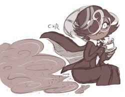 1boy cookie_run espresso_cookie fart fart_cloud male rumblyxbubbles suit tagme