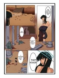2d black_hair brown_skin brown_skinned_female busty comic egyptian egyptian_female english_text female female_focus gurinsfw hourglass_figure legend_of_queen_opala osira sisterhood_(comic) speech_bubble tagme text wide_hips