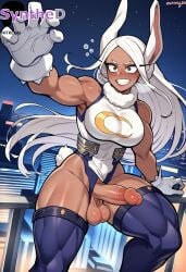 1futa ai_generated animal_ears artist_name artist_signature balls bare_shoulders blush boku_no_hero_academia breasts covered_abs dark_skin erection female fur_collar futa_only futa_sans_pussy futanari gloves grin hi_res high_resolution highleg highleg_leotard highres intersex large_breasts leotard long_hair looking_at_viewer mirko miruko muscular muscular_female my_hero_academia outdoors parted_bangs patreon penis rabbit_ears rabbit_girl rabbit_tail red_eyes sleeveless_turtleneck_leotard smile solo synthed tail tan-skinned_futa tan_skin taut_leotard teeth testicles thick_thighs thighhighs thighs uncensored white_hair white_leotard
