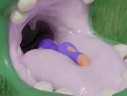 3d animated anthro anthro_prey feral feral_pred green_skin hippo hippopotamid oral_vore silly_roll sound tagme unwilling_prey video vore