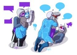 alternate_universe ambiguous_gender ass belly big_butt blue_body blue_ectobody blue_eyes blue_skin blue_tongue bodily_fluids bone boots clothing crying cum cum_drip cum_in_ass cum_inside cum_on_penis dripping dripping_penis duo dust_sans dustberry(ship) ectoass ectobody ectopenis footwear genital_fluids genitals humanoid knife knife_play knife_to_throat male male/male orgasm penis purple_body purple_ectobody purple_eyes purple_skin purple_tongue red_eyes rough_sex sans_(dusttale) sans_(underswap) sans_(undertale) sans_au sanscest sex shaking shaking_orgasm shoes skeleton tears tears_of_desperation tears_of_pleasure tongue undertale undertale_(series) wouldn't_mind