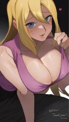1girls bare_chest bare_shoulders big_breasts black_skirt blonde_hair blue_eyes boruko boruto:_naruto_next_generations bracelets breasts busty canon_genderswap cleavage cleavage_overflow clothes_lift clothing collar commentary dress exposed_shoulders eyelashes facial_markings female female female_only gender_transformation genderswap_(mtf) hair_down heart highres indoors large_breasts long_hair looking_at_viewer naruto naruto_(series) no_bra no_bra_under_clothes off_shoulder open_mouth oppai pencil_skirt pinup pulled_by_self revealing_clothes rule_63 rule_63 sexy_no_jutsu shirt_lift simple_background skirt smile solo sweat teasing teasing_viewer tight_skirt trnnmnm4 uzumaki_boruto whisker_markings whiskers