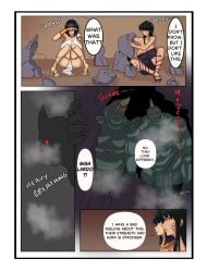 2d black_hair brown_skin brown_skinned_female busty comic egyptian egyptian_female english_text female female_focus gurinsfw hourglass_figure legend_of_queen_opala male osira queen_opala sex sisterhood_(comic) sisters speech_bubble tagme text wide_hips