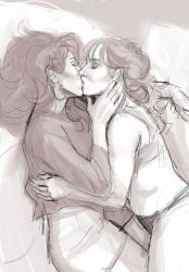 cuddling eyes_closed geminitay hermitcraft kissing mcyt minecraft minecraft_youtubers monochrome mostly_clothed pearlescentmoon rpf sketch twitch twitch.tv twitch_streamer twitter twitter_username youtube youtuber youtubers yuri