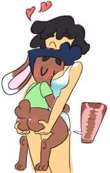 carrying cock_warmer cuddling female male minus8 rabbit summer7 tagme