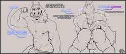 abs anthro anus ass athletic athletic_male backsack balls clenched_teeth clothing equid equine flexing genitals hi_res horse male mammal muscle_loss muscular muscular_male nipples pecs penis personality_change presenting presenting_anus ruxvel saggy_balls shrinking size_transformation solo speech_change submissive submissive_male teeth transformation underwear