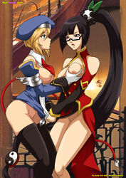 2girls blazblue female litchi_faye_ling multiple_girls noel_vermillion tagme yuri yurihaven.com