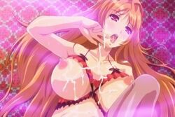 animated big_breasts breasts censored cum cum_in_mouth cum_in_pussy cum_inside cum_on_breasts cum_on_face kamishiro_kotone kazusiro_23 large_breasts long_hair nipples orgasm oyako_rankan pink_eye pussy stockings text