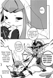 ambiguous_gender comic eeveelution english_text female glaceon hanpen love_blue nintendo pokémon_(species) pokemon pokemon_(species) text vaporeon video_games