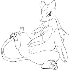 anus catfuk123 claws clitoris female looking_at_viewer mienshao nintendo pawpads paws pokemon presenting presenting_pussy pussy simple_background sketch smile solo spread_legs spreading toe_claws video_games white_background