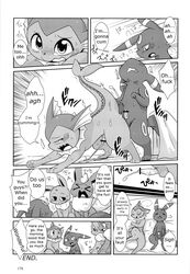 censored comic doneru eevee eeveelution english_text flareon fur furry furry_only love_blue male nintendo pokémon_(species) pokemon pokemon_(species) pokemon_gsc pokemon_rgby text umbreon vaporeon video_games yaoi