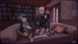 3boys anal gay gay_sex haruto_yuto jokichi_yudasei skinny sota_yuki tagme threesome yandere_simulator yandere_simulator_(1980s) yaoi young