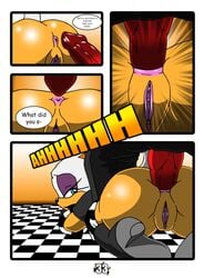 anal anal_sex anthro anus ass bat big_breasts breasts canine cleavage clothed clothing comic english_text erect_nipples erection fan_character female male mammal nipples penetration penis pussy rouge_the_bat sex sinshadowed_(artist) sonic_(series) straight text