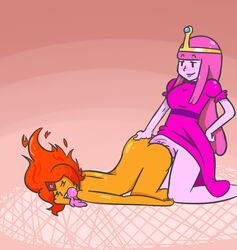 2girls adventure adventure_time anal anal_penetration anal_sex cum cum_in_ass cum_inside cum_out_mouth duo female flame_princess futa_on_female futanari hair intersex magicalporntime mob_face nude penetration princess_bubblegum sex simple_background time