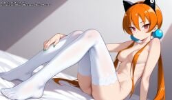 ai_generated alisa_southerncross female green_nails hell-pantsu long_hair nails nipples orange_hair small_breasts