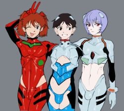 asuka_langley_sohryu femboy gay genderswap_(ftm) lovettica rei_ayanami rule_63 shinji_ikari yaoi