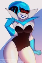 ass breasts computer deltarune deltarune_chapter_2 female female_only hi_res legs newgrounds_link nude_version_available queen queen_(deltarune) sexy text watermark