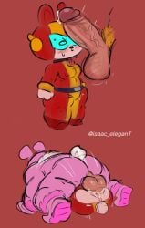 anthro anthro_female anthro_penetrated big_penis body_fluids bodysuit brawl_stars bunny_ears bunny_girl bunny_grom bunny_suit bunny_tail bunnysuit chubby_female cony_(line) cum_inside cute fluids full_body furry max_(brawl_stars) sweating
