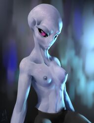 grey alien fan art
