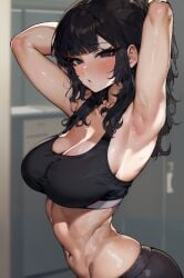 ai_generated black_hair breasts female_only k8on