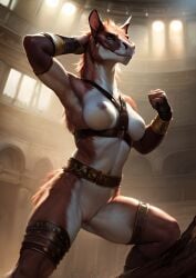 ai_generated ass breasts breasts bum felkin female furry gladiator vagina