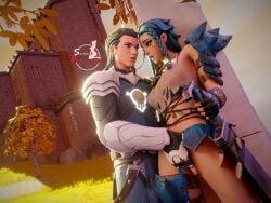 1boy 1boy1girl 1girls armor armored armored_female armored_male black_hair blue_hair castle female female fingering_partner fingering_pussy fortnite gia_(fortnite) grabbing grabbing_partner grabbing_pussy grass looking_at_another looking_at_partner looking_pleasured male masturbation outdoors outside partially_clothed partially_clothed_female pinned pinned_to_wall sorrenpalace straight sword the_ageless_(fortnite) tree trees vegetation