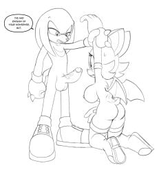 anthro ass balls bat breasts dialogue duo echidna female fours_(artist) genitals hi_res imminent knuckles_the_echidna male male/female mammal monotreme mostly_nude penis rouge_the_bat sex sketch sonic_(series) sonic_the_hedgehog_(series)