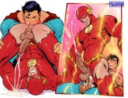 anal anal_sex anilingus balls barry_allen big_pecs big_penis clark_kent closed_eyes cum cum_in_ass cum_inside dc dc_comics eating eating_ass erect_penis erection gay licking licking_ass male male_focus male_only muscular muscular_male nipples pecs penetration penis penis_in_ass phausto rimming rimming_male ripped_bodysuit ripped_clothing superman superman_(clark_kent) superman_(series) the_flash the_flash_(series) tongue_out veiny_penis yaoi