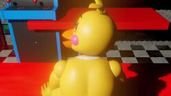 1boy 1girls 3d 3d_animation animated animatronic big_ass big_breasts big_butt big_penis da1k1ra five_nights_at_freddy's fnaf from_behind grabbing_from_behind pov pov_male runaboo_chica sound tagme toy_chica_(fnaf) toy_freddy_(fnaf) video