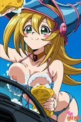 ai_generated breasts car car_wash car_washing dark_magician_girl taopaipai1 tits_out yu-gi-oh! yugi_muto