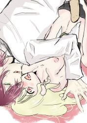 clothed_sex diabolik_lovers komori_yui sakamaki_ayato vaginal_sex vampire