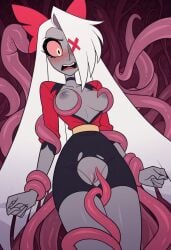 ai_generated commission doctor_payne grey_skin hazbin_hotel one_eye_closed open_clothes patreon rape raped raped_by_monster request ripped_clothing shocked shocked_expression teen teenager tentacle tentacle_rape tentacle_sex vaggie_(hazbin_hotel) white_hair