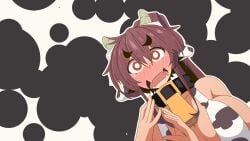 1girls cow_ears cow_girl cow_horns cow_print cow_print_bikini cowbell female female_focus hentai_series metro_notes tagme tsumetoro ushichichi ushichichi_tabehoudai! ushichichi_tabehoudai!_the_animation