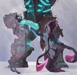 2girls big_ass big_penis evelynn kindred lamb_(league_of_legends) league_of_legends mordekaiser