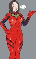 2021 asuka_langley_sohryu blue_eyes brown_hair cosplay customization female freckles neon_genesis_evangelion samsung samsung_sam tagme xxxx52